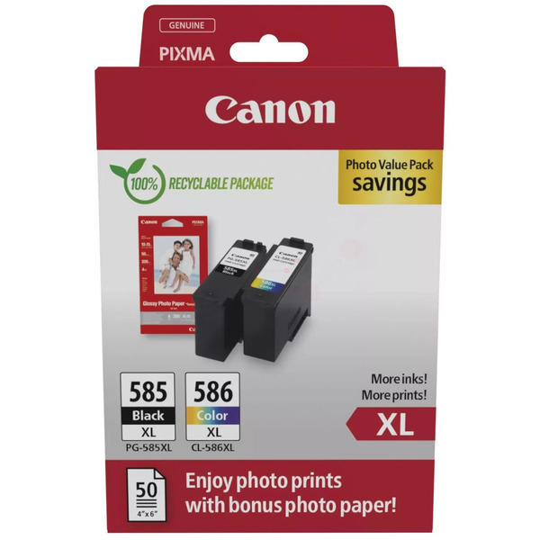 Canon 6204 C 005 PG-585 XL/CL-586 XL Tinte Black + Color VE 2