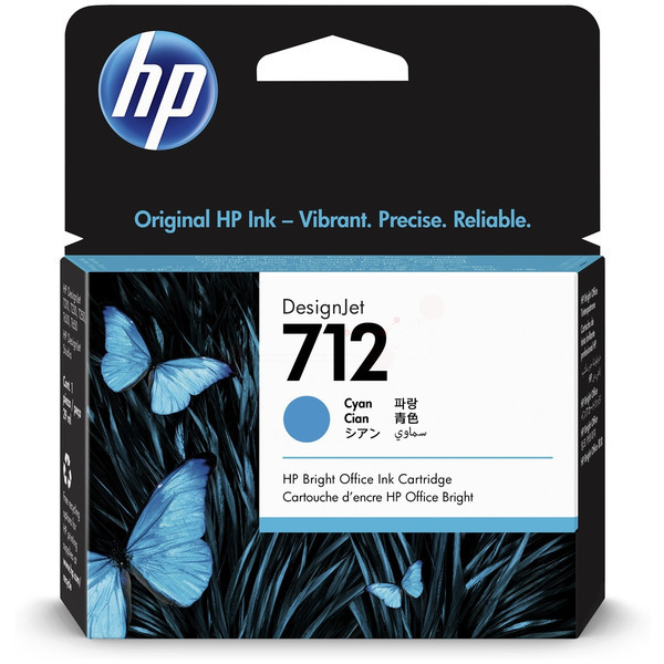 HP 3ED67A 712 Tinte Cyan