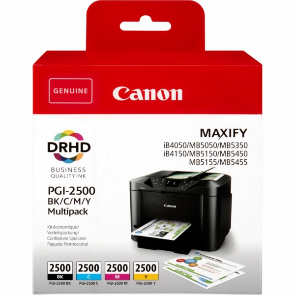 Canon 9290 B 006 PGI-2500 BKCMY Tinte CMYK VE 4