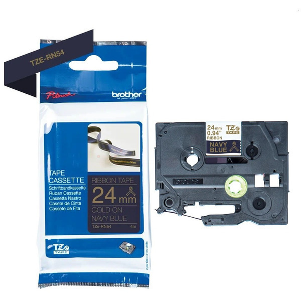 Brother TZE-RN 54 P-Touch Farbband Blue + Gold