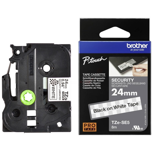Brother TZE-SE5 P-Touch Farbband Black + White