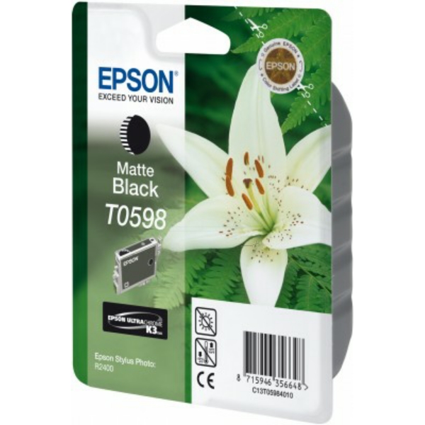Epson C 13 T 05984N10 T0598 Tinte Matte Black
