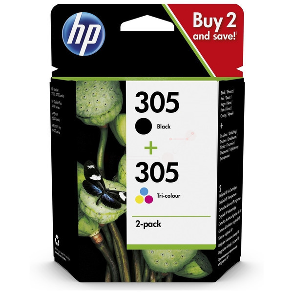 HP 6ZD17AE 305 Tinte Black + Color VE 2