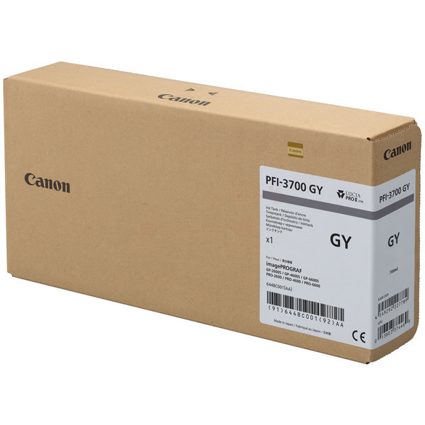 Canon 6448 C 001 PFI-3700 GY Tinte Gray