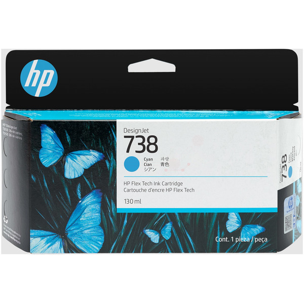 HP 498N5A 738 Tinte Cyan