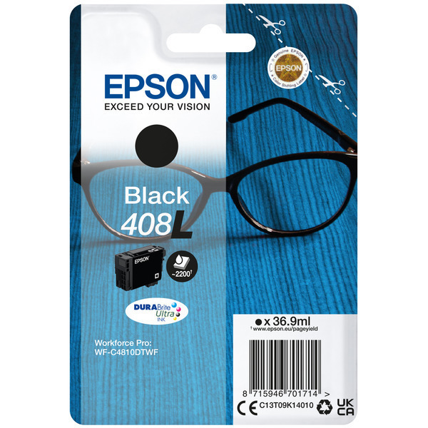 Epson C 13 T 09K14010 408L Tinte Black