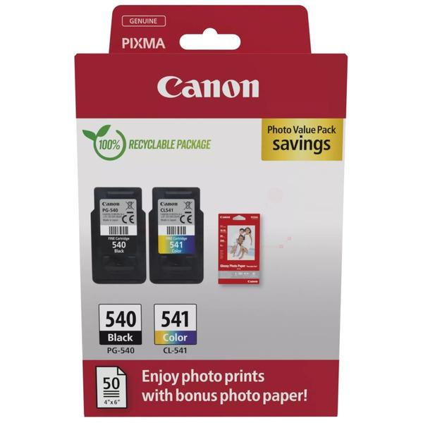 Canon 5225 B 013 PG-540+CL-541 Tinte Black + Color VE 2