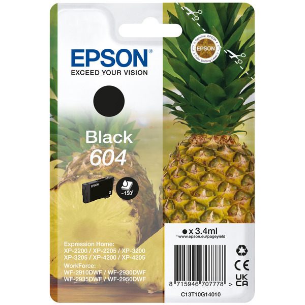 Epson C 13 T 10G14010 604 Tinte Black