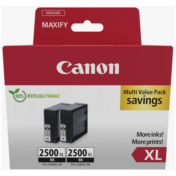 Canon 9254 B 011 PGI-2500 XLBK Tinte Black VE 2
