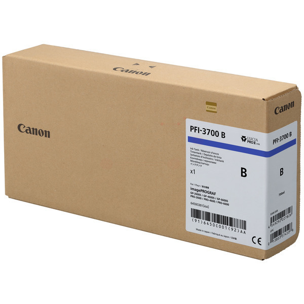 Canon 6450 C 001 PFI-3700 B Tinte Blue