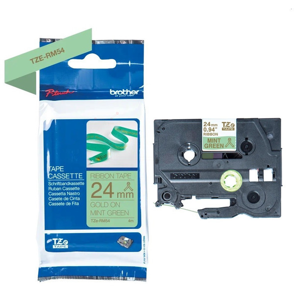 Brother TZE-RM 54 P-Touch Farbband Green + Gold