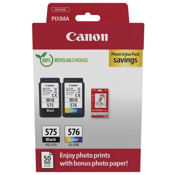 Canon 5438 C 004 PG-575/CL-576 Tinte Black + Color VE 2