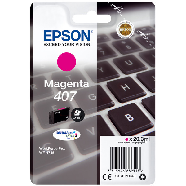Epson C 13 T 07U340 407 Tinte Magenta
