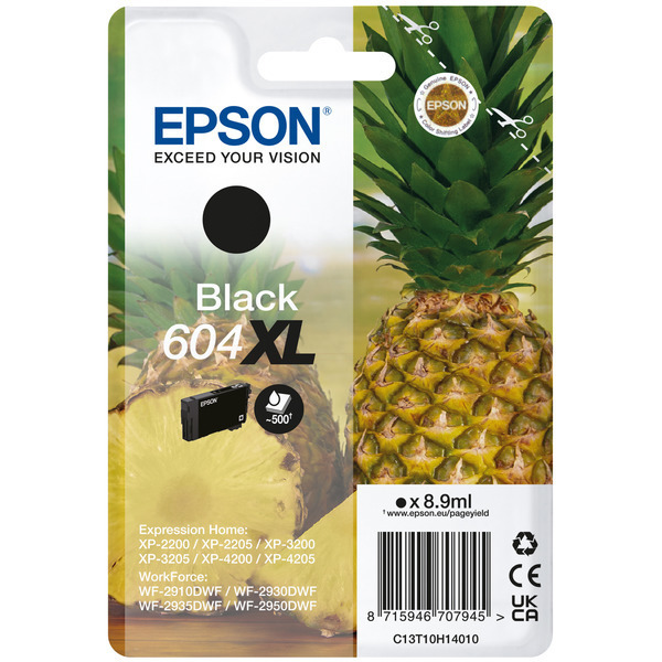 Epson C 13 T 10H14010 604XL Tinte Black