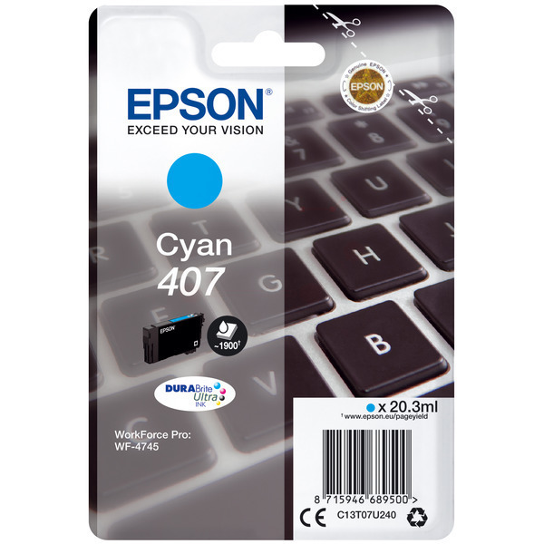 Epson C 13 T 07U240 407 Tinte Cyan