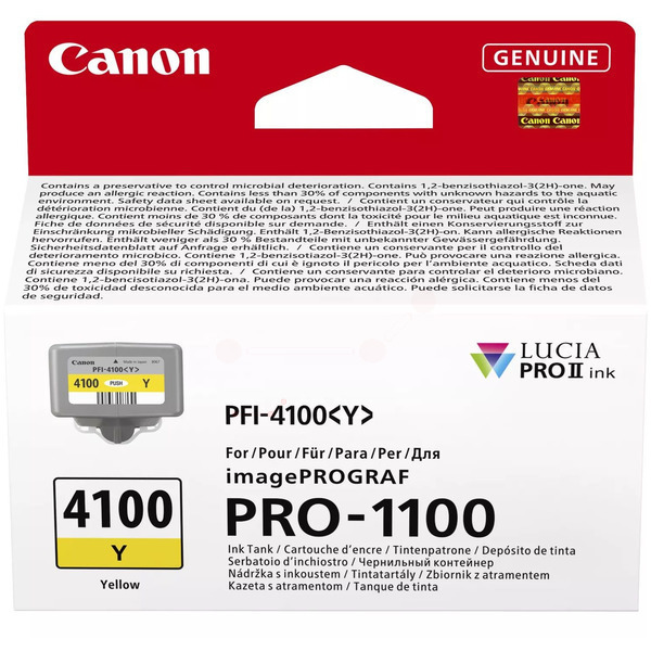Canon 6780 C 001 PFI-4100 Y Tinte Yellow