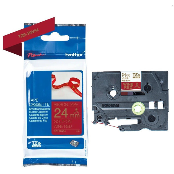 Brother TZE-RW 54 P-Touch Farbband Red + Gold