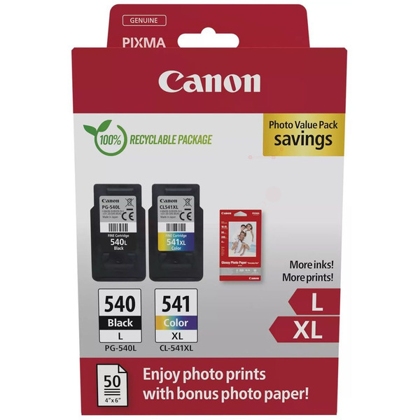 Canon 5224 B 012 PG-540L+CL-541XL Tinte Black + Color VE 2