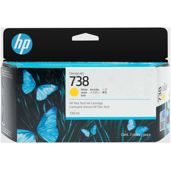 HP 498N7A 738 Tinte Yellow