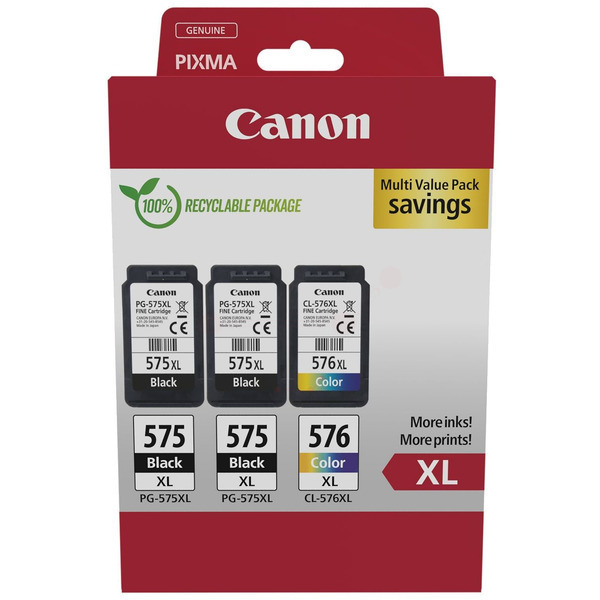 Canon 5437 C 004 PG-575XL+CL-576XL Tinte Black + Color VE 3