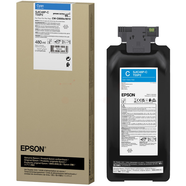 Epson C 13 T 55P240 SJIC-48-P-C Tinte Cyan