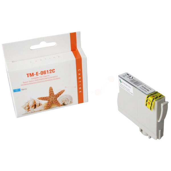 Premium Tinte Kompatibel zu EPSON C13T06124010, T0612 Cyan