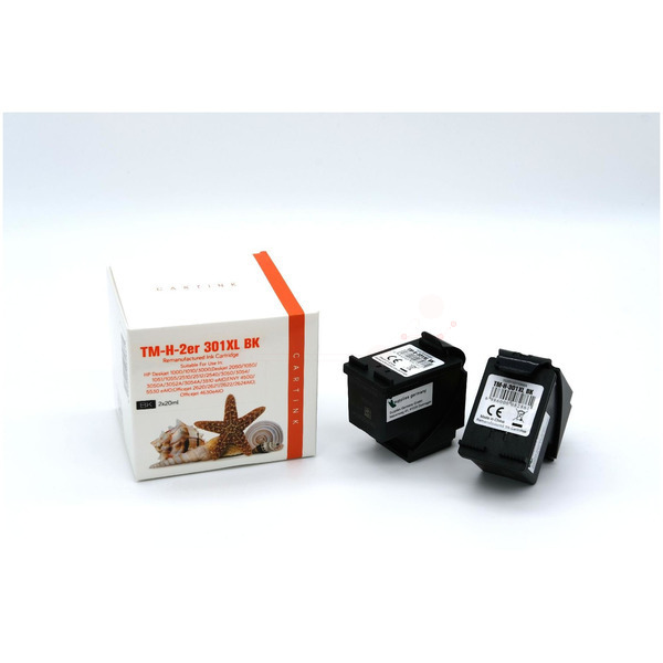 Premium Tinte Kompatibel zu HP 301XL, D8J45AE Black VE 2