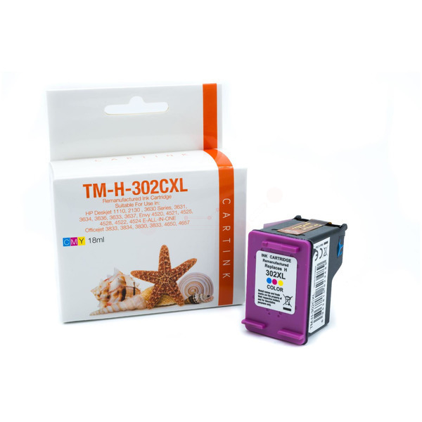 Premium Tinte Kompatibel zu HP 302XL, F6U67AE Color