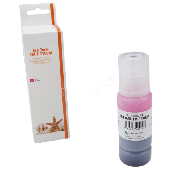 Premium Tinte Kompatibel zu EPSON 106, C13T00R340 Magenta