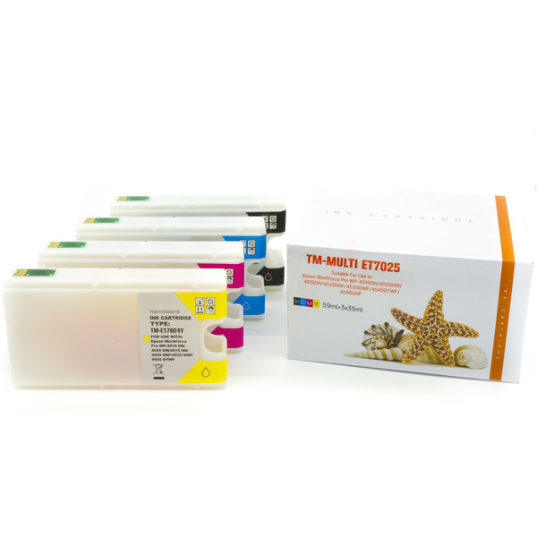 Premium Tinte Kompatibel zu EPSON C13T70234010, T7022 CMYK VE 4