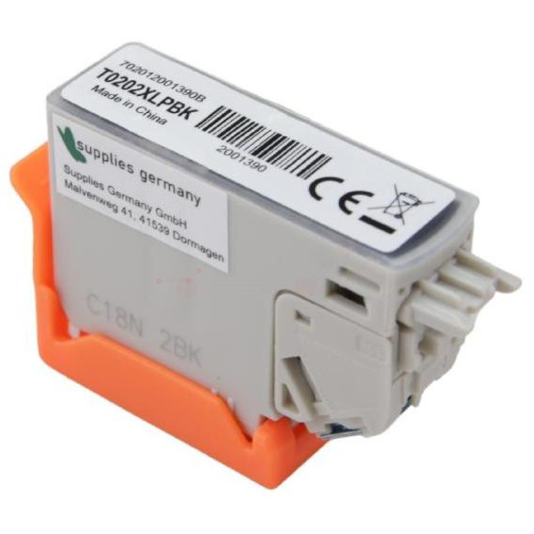 Premium Tinte Kompatibel zu EPSON 202XL, C13T02H14010 Photo Black XL