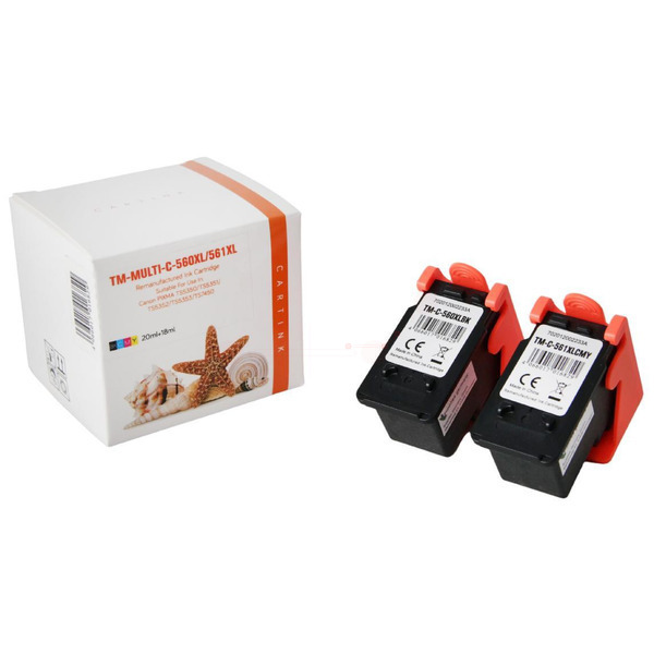 Premium Tinte Kompatibel zu CANON 3712C004, PG-560XL, CL-561XL Black + Color VE 2