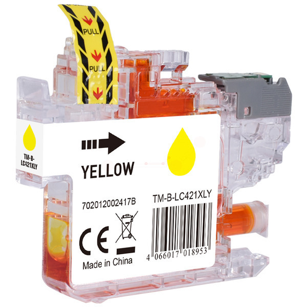 Premium Tinte Kompatibel zu BROTHER LC-421XLY Yellow