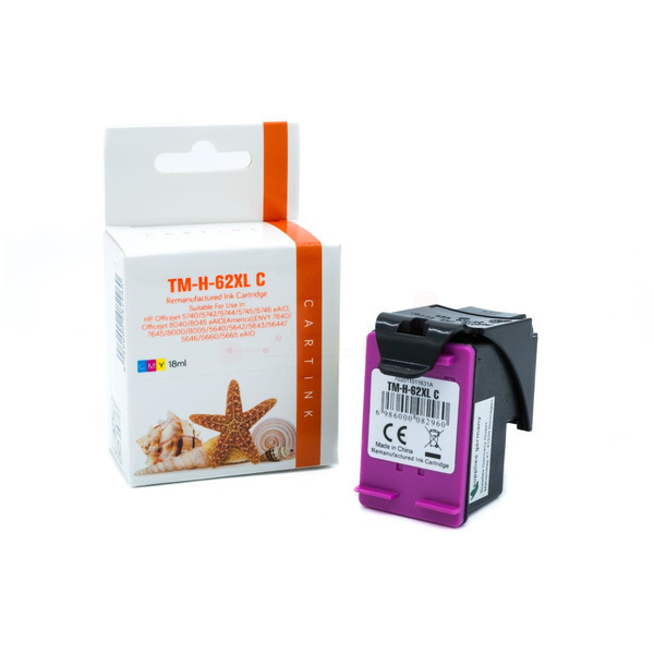 Premium Tinte Kompatibel zu HP 62XL, C2P07AE Color