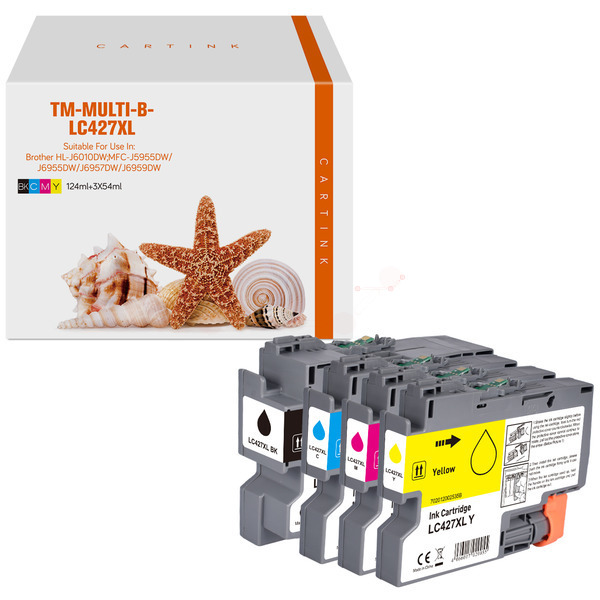 Premium Tinte Kompatibel zu BROTHER LC-427XLM CMYK VE 4