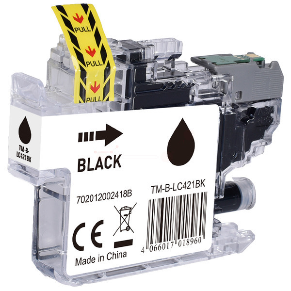 Premium Tinte Kompatibel zu BROTHER LC-421BK Black