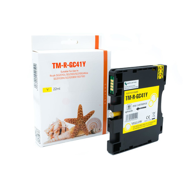 Premium Tinte Kompatibel zu RICOH 405764, GC-41Y Yellow