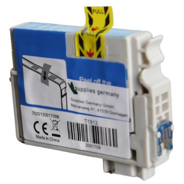 Premium Tinte Kompatibel zu EPSON 18XL, C13T18124010 Cyan XL