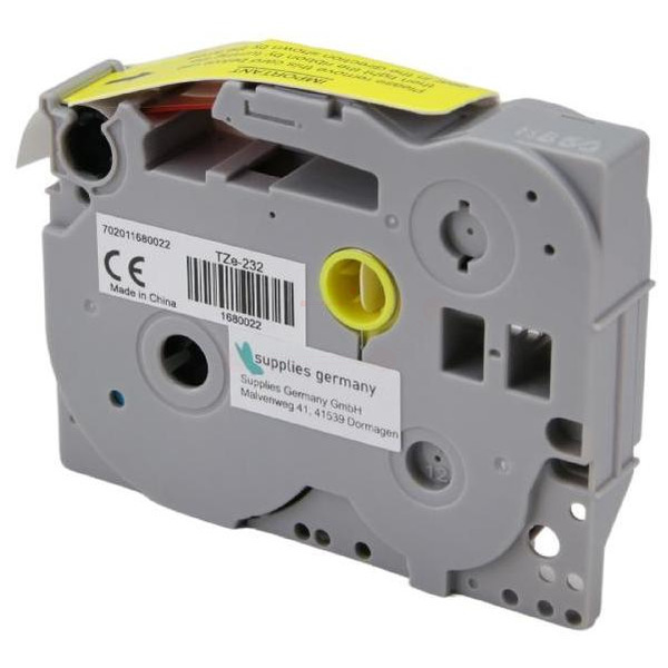 Premium P-Touch Farbband Kompatibel zu BROTHER TZE-232 White + Red