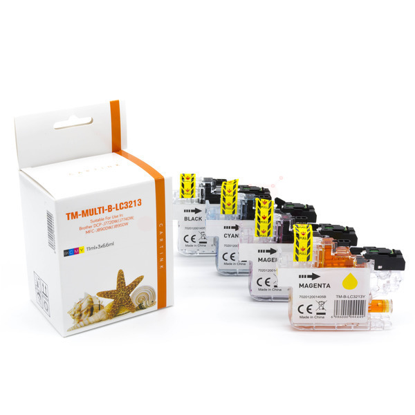 Premium Tinte Kompatibel zu BROTHER LC-3213VALDR CMYK VE 4