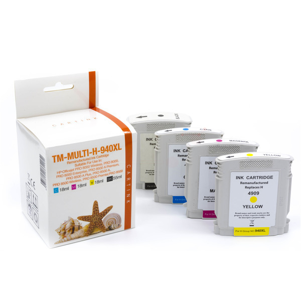 Premium Tinte Kompatibel zu HP 940XL, C2N93AE CMYK VE 4