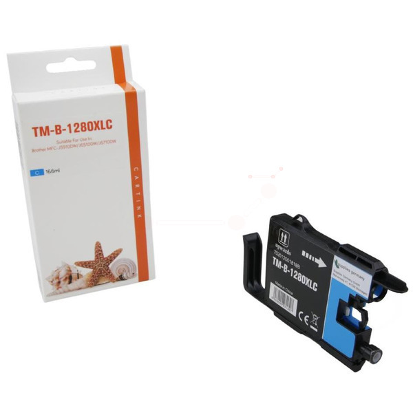 Premium Tinte Kompatibel zu BROTHER LC-1280XLC Cyan XL