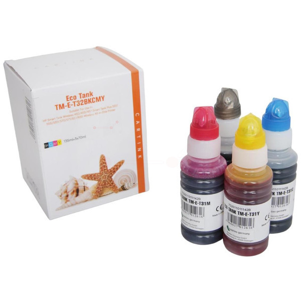 Premium Tinte Kompatibel zu HP 3132XL, 1VV24AE, 31 CMYK VE 4