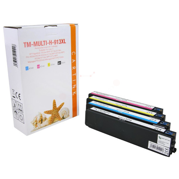 Premium Tinte Kompatibel zu HP 913A, F6T78AE CMYK VE 4