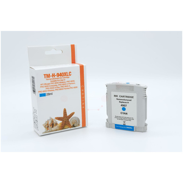 Premium Tinte Kompatibel zu HP 940XL, C4907AE Cyan