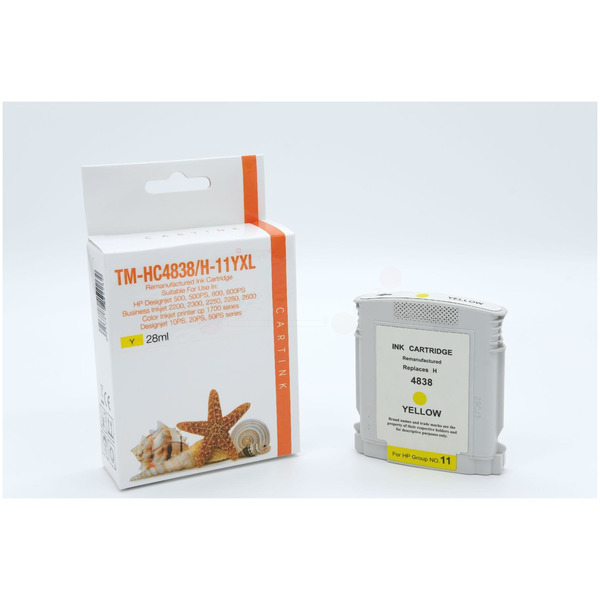 Premium Tinte Kompatibel zu HP 1111, C4838AE Yellow