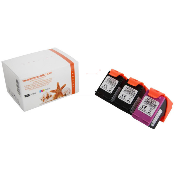 Premium Tinte Kompatibel zu HP 302302, X4D37AE Black + Color VE 3