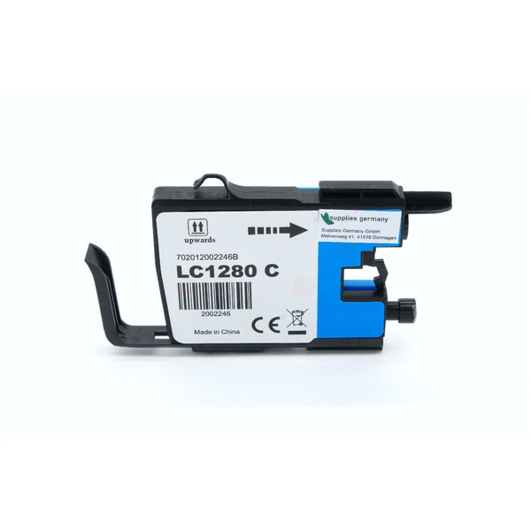 Premium Tinte Kompatibel zu BROTHER LC-1280XLC Cyan XXL