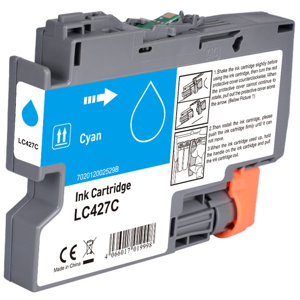 Premium Tinte Kompatibel zu BROTHER LC-427C Cyan
