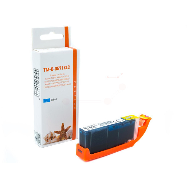 Premium Tinte Kompatibel zu CANON 0386C001, CLI-571C Cyan